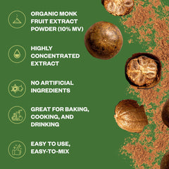 Purisure organic monk fruit extract label highlighting USDA Organic certification.