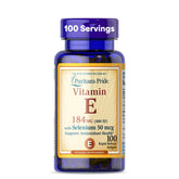 Puritan's Pride Vitamin E 400 IU softgels label highlighting immune support