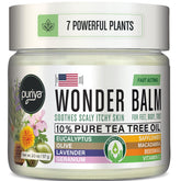 Puriya Wonder Balm bottle close-up offering quick itch relief for active skin
