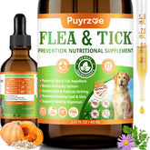 Puyrzoe Gouttes traitement puces et tiques pour chien, bouteille pratique.