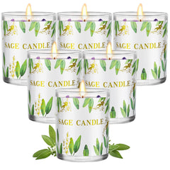 PVUELE Sage Candle close-up of wax detail for cleansing ambience