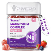 PWERD Mega16-in-1 bottle front view for daily wellness with gummies.