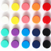 PYJLBX Fridge magnet 20-pack colorful round magnets for fridge and whiteboard organization.