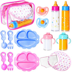 Pynqdfu 15-piece doll accessory set with magic bottles for imaginative play