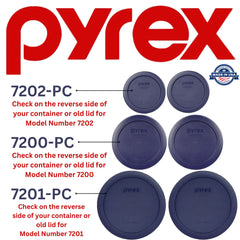 Pyrex 2-Cup blue lid closeup highlighting durable snap-fit