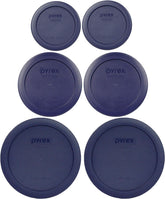 Pyrex 1-Cup blue lid closeup showing secure fit for leftovers