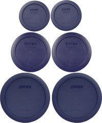 Pyrex 1-Cup blue lid closeup showing secure fit for leftovers