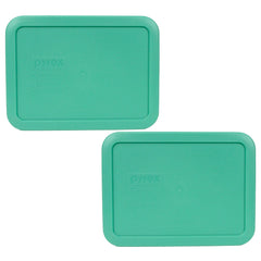 Pyrex 7210-PC light green lid top view for secure 3-cup bowls.