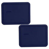 Pyrex 7211-PC blue lid on a 6-cup dish for secure leftover storage.