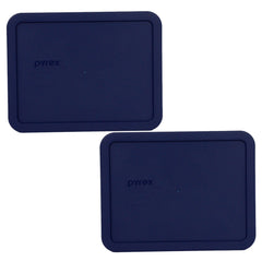 Pyrex 7211-PC blue lid on a 6-cup dish for secure leftover storage.