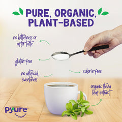 Pyure Organic Stevia Blend measuring cup used for tea