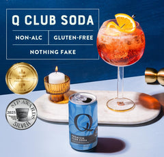 Q CLUB SODA enabling easy cocktail or mocktail prep with balanced fizz.