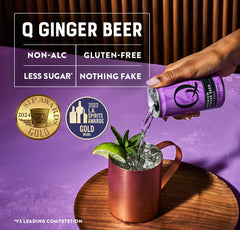 Ginger beer served over ice with citrus for a crisp mocktail.