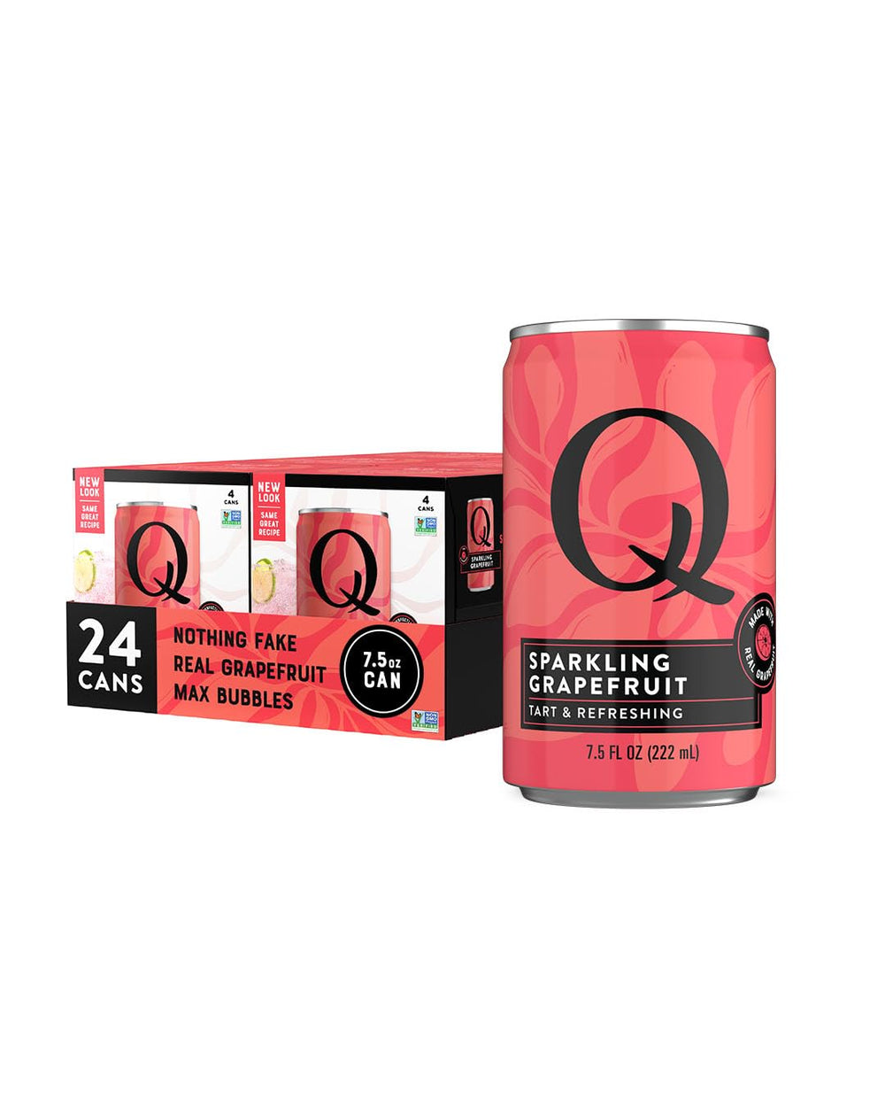 Q MIXERS Q SPARKLING GRAPEFRUIT cans close-up for refreshing cocktails.