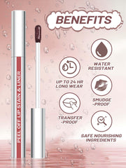 QCMME Lip Stain waterproof transfer-proof close-up during daily activities