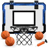 QDRAGON mini basketball hoop over-door blue for quick home play.