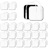 QIHANGTOPS 22-piece 2x2 TENS pads with adhesive gel for secure wear.