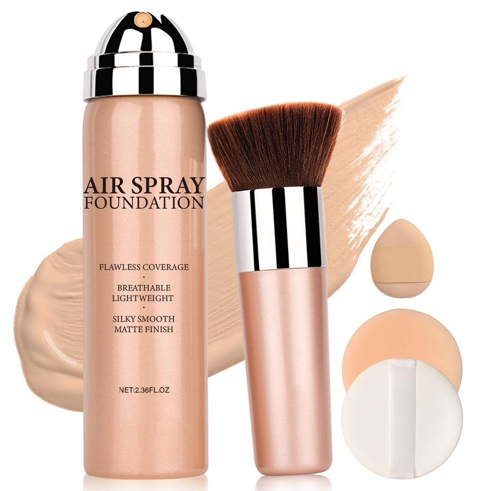 QIUFSSE air brush foundation bottle for even tone and natural finish.