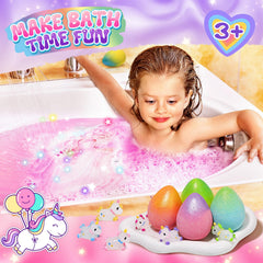 Qivatex Unicorn bath bombs offer nine fragrance options for delightful aromas.