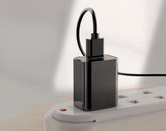 Qjin USB wall adapter safety features including overcharge protection