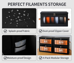 Qozary storage box folds flat for compact, space-saving storage when not in use.