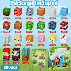 QRPQT Magnetic Blocks building world showcases construction play that supports spatial thinking.