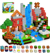 QRPQT Magnetic Blocks forest scene boosts imaginative play and fine motor skills.