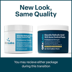 QRxLabs Salicylic & Glycolic Pads for face: easy daily application on clean skin.