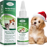QRZBPZWE Pet Eye Drops bottle shows a gentle, safe daily eye care solution.