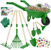 Qtioucp kids wheelbarrow for easy garden helper tasks.