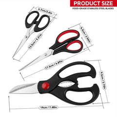QtoiKce kitchen shears blade close-up, sharp stainless steel for quick prep.
