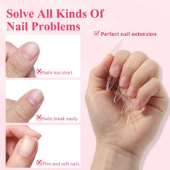 Quaferen soft gel nail tips crafted from upgraded ABS for flexible, durable wear.