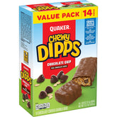 Quaker Chewy Dipps bar front pack for quick grab-and-go snacking