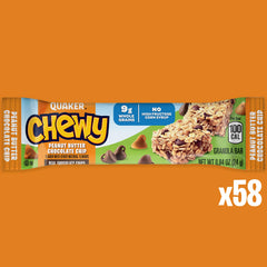 Quaker Chewy Granola Bar on breakfast plate, quick morning fuel.