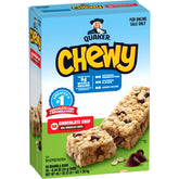 Quaker Chewy Granola Bars Chocolate Chip packaging variation for grab-and-go snacking