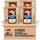 Quaker gluten-free old-fashioned oats 4-pack packaging for easy storage