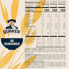 Quaker Immunity Instant Oatmeal highlights vitamins C, D, and Zinc in every serving.