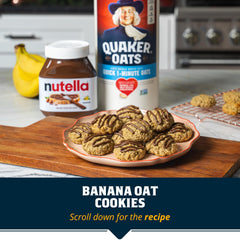 Quaker oats topped with fresh fruit and nuts for texture.