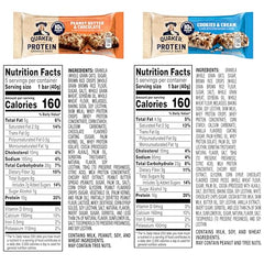 Quaker Protein Granola Bars Peanut Butter Chocolate, chewy bar with 10g protein.