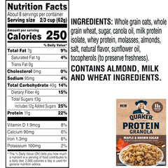 Quaker Protein Granola Maple Brown Sugar serving bowl with crunch and grains