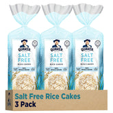 Quaker Rice Cakes salt-free packaging front for light snacking