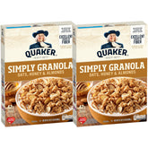 Quaker Simply Granola Honey & Almond two-pack front box view for busy mornings