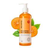 QualiLife Persimmon Body Wash bottle highlighting odor-neutralizing formula.