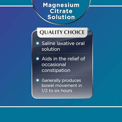 Quality Choice magnesium citrate cherry bottle with cherry flavor for easy administration