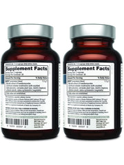 Quality of Life AHCC Kinoko Platinum 750 mg capsules close-up showing vegetarian, vegan formula.