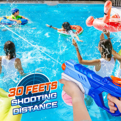 Quanquer water guns 600cc side handles provide easy grip for kids and adults.