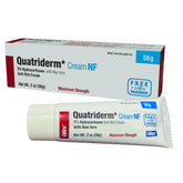 QUATRIDERM NF cream tube front view for quick itch relief