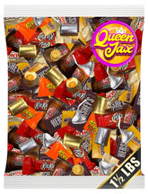 QUEEN JAX assorted chocolate candy variety pack packaging for gifting and celebrations.