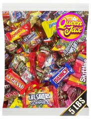 Queen Jax chocolate and candy variety pack in a large bag, ideal for parties.