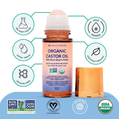 QUEEN OF THE THRONES Castor oil pack box showcases clean, organized packaging for easy use